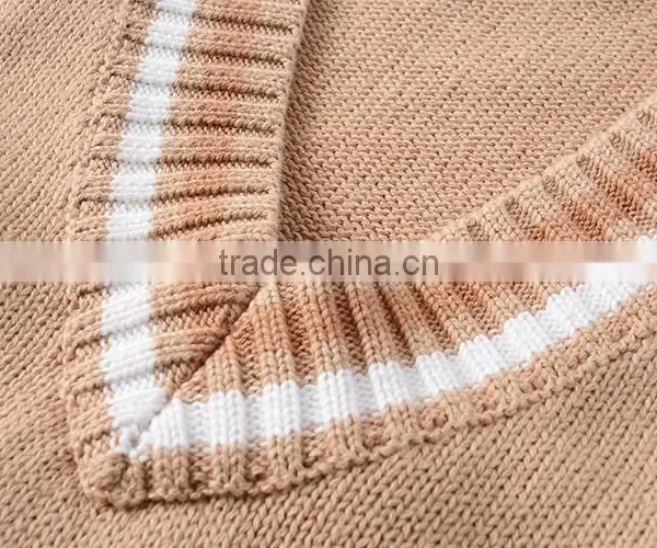 Winter Autumn Women Long Pattern Knit School Uniform Sweater Vest photo-4