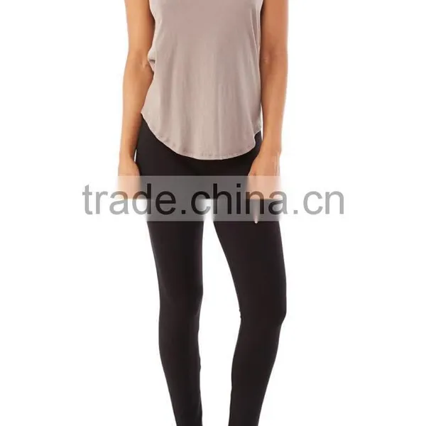 Solid Black Color Custom Yoga Pants Wholesale Tight Yoga Pants photo-2