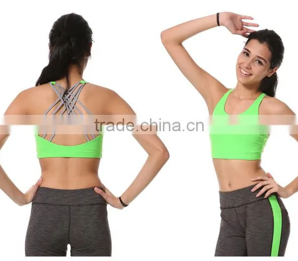 Beautiful Fluorescence Slim Fitness Yoga Clothes 88% Polyester + 15% Spandex Fitness Sportwear Yoga Suit in Guangzhou photo-6