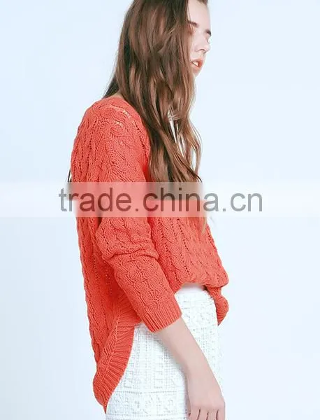 Branded Ladies See-through Loose Pullover Free Crochet Sweater Pattern With Custom Wholesale photo-3