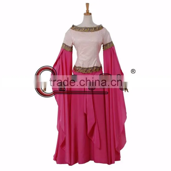 Pink Medieval Dress Medieval Dress Cosplay Costume Victorian Ball Gown Cosplay Costume Women's Fancy Dress Custom Made photo-2