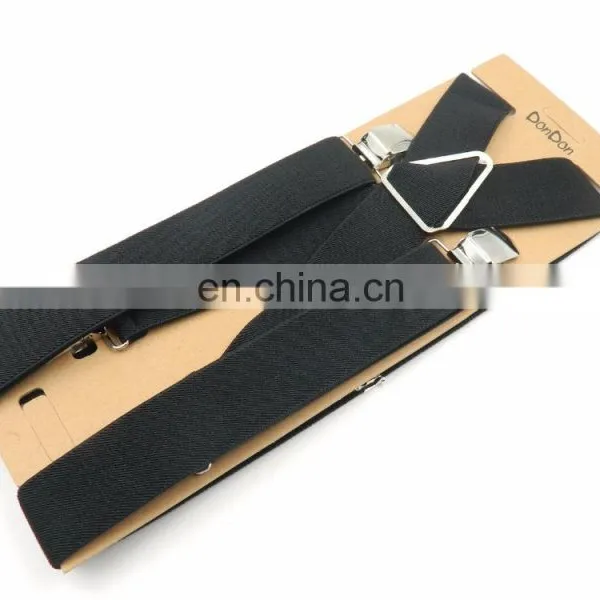 Top High Quality X Style Various Colors Elastic Suspenders for Boys and Girls