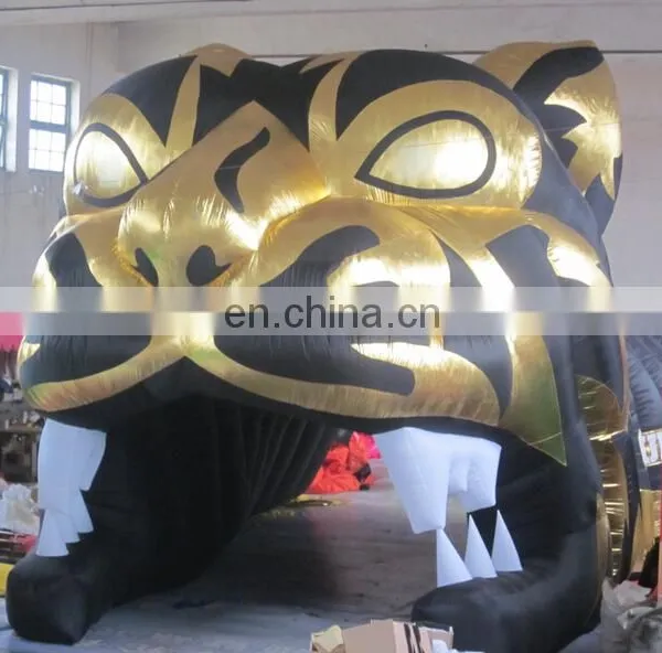 Inflatable Animal Tunnel, Inflatable Tiger-head Tunnel Games for Sale photo-2