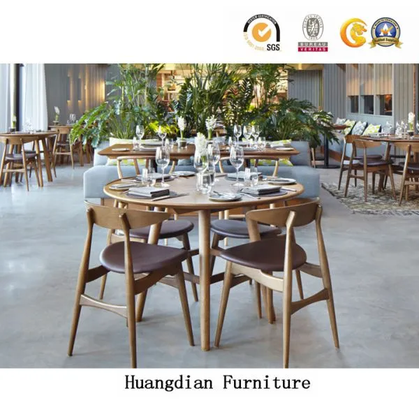 Custom Hotel Wood Restaurant Armrest Chairs Coffee Shop Dining Armchair Set photo-3