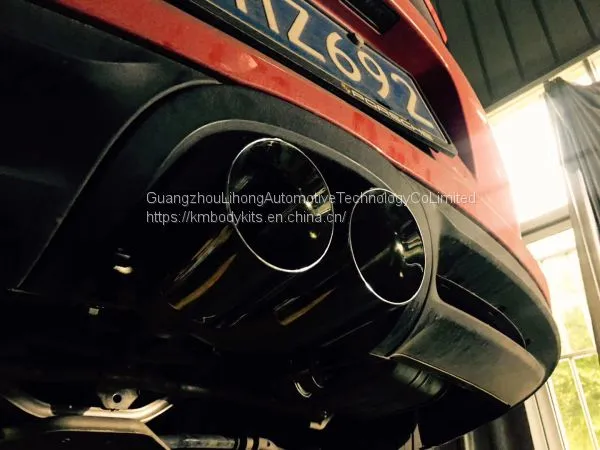 Km for 2008-2015 Cayman Boxster 987 Exhaust Tip Exhaust Pipes Muffler Tips Tail Pipe Black Titanium photo-5