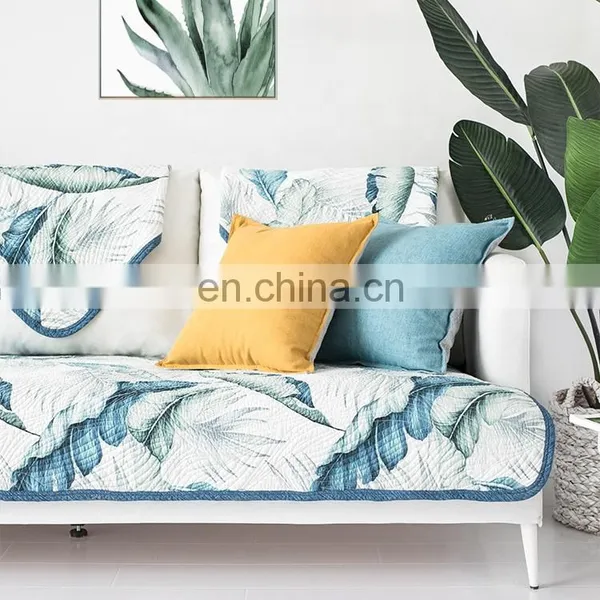 China Supplier Quilted 100%cotton Stretch Sofa Cover Protective Anti-slip Sofa Seat Cushion Cover photo-5