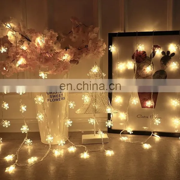 Solar Led Safety Holiday Curtain Snowflake String Lighting Garden Home Christmas Indoor Outdoor Decoration Fairy Light photo-6