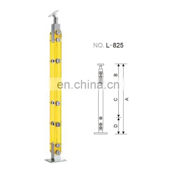 Top Class Hot Sale Clear Pillars Crystal Post Acrylic & SS304/316 for Indoor Staircase photo-5