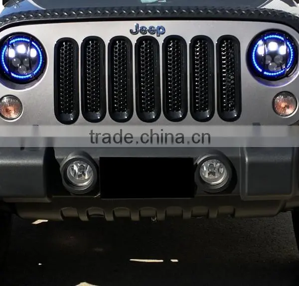 7inch CREE Led 60W Hi-Low Beam Round Blue Work Head Lamp Light Headlight photo-6