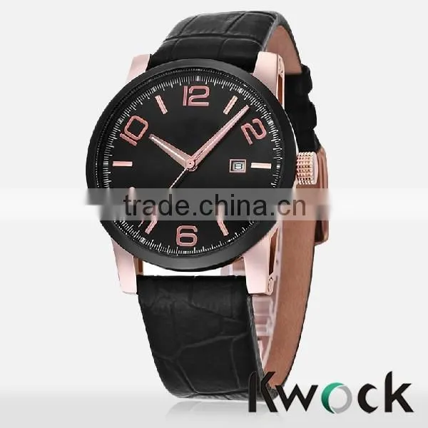 Geneva Clocks Unisex Leather Band Quartz Vogue WristWatch Alloy Women Men Watch Luxury Brand Hot Promotions photo-4
