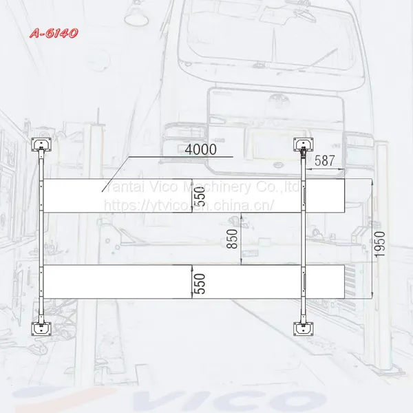 4 Ton Car Lifts Hydraulic Four Post Parking Lift For Service Station #V-PBT-A-6140 photo-4