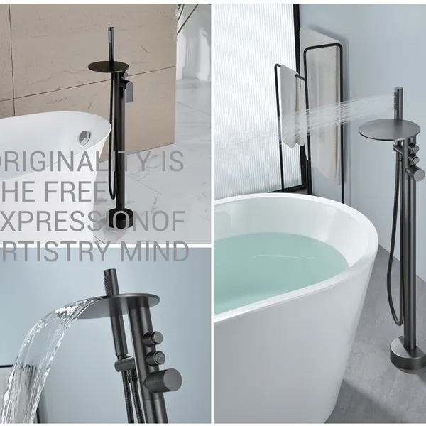 Space-saving Dual Control Design Pulse-type Water Flow Shower Column Set Series photo-4