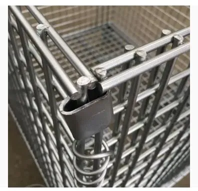 Folding Zinc Coated Warehouse Steel Mesh Storage Cage Stillage photo-5