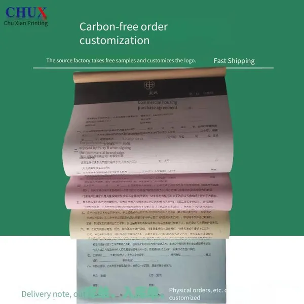 customized factory sizes for carbonless paper printed financial vouchers and reimbursement documents with triplicate copies