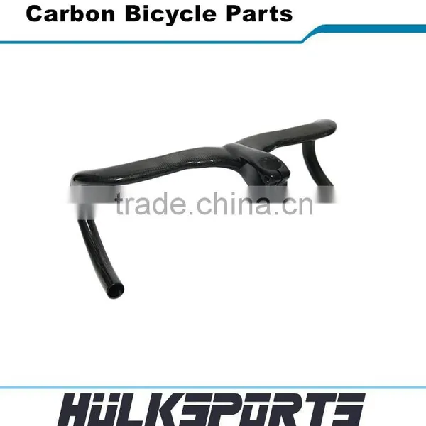 Hot Sale Riser Bar With Stem Inter Cable 400/420/440mm Road Bike Carbon Handlebar Matte Carbon Bicycle Parts photo-2