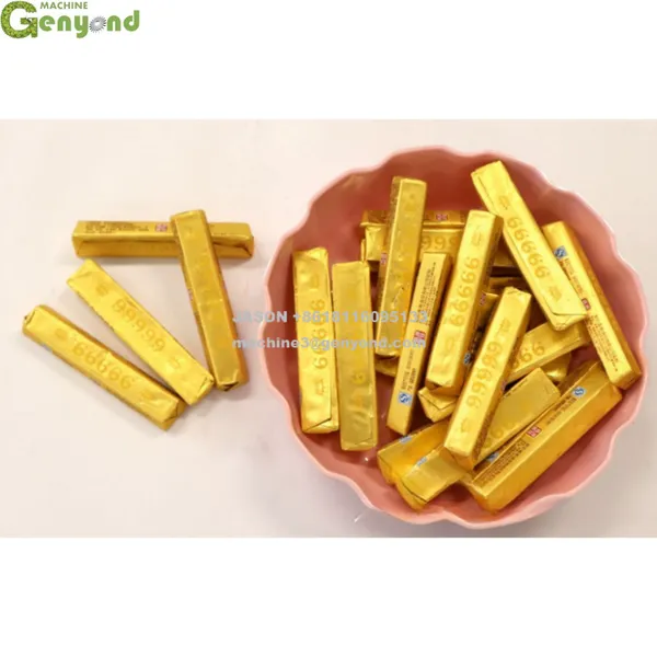 Genyond Aluminium Foil Fold Envelope Packaging Chocolate Bar Automatic Food Wrapping Machine