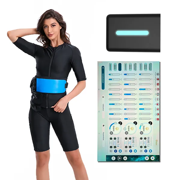 Smart EMS Full Body Suit Muscle Training 220-240V AC Adapter 8 Pads Bluetooth Control photo-2
