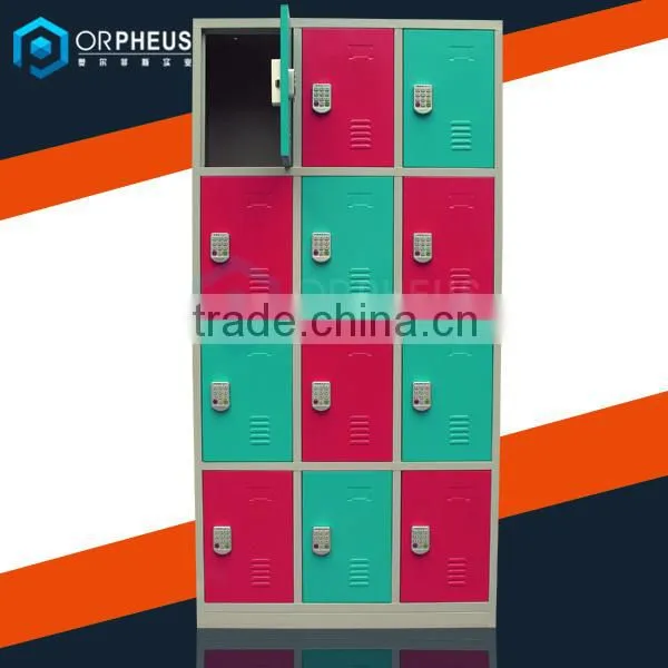 Multiple Door Double Color Steel Almirah Gym Clothing Cabinet