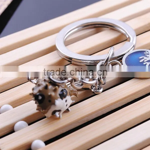 Epoxy Keychain Wholesale Metal Blowfish Key Chain photo-3