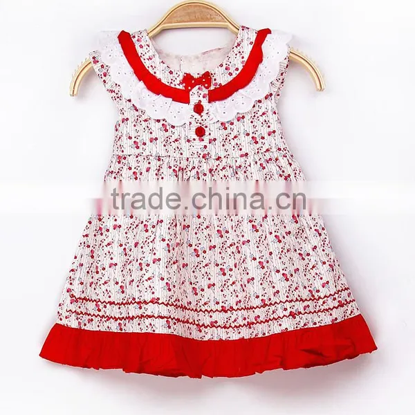 Wholesale Pink 100% Cotton Kids Dress,little Girls Long Dress,baby Girls One Piece Dresses,girls Smocked Dress photo-4
