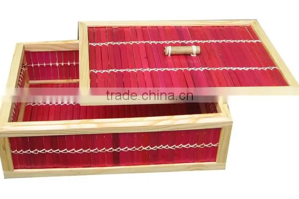 wooden frame bamboo box