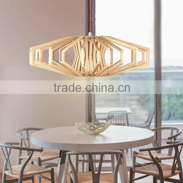 Wooden LED Pendant Light JK-8005B-05 Wood Pendant Lamp for Home Decoration photo-2