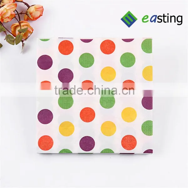 33*33cm Raw Materials Quarter Fold Printed Paper Napkin photo-4