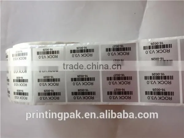 Custom Silver Aluminum Barcode Round Packaging Label Stickers photo-3