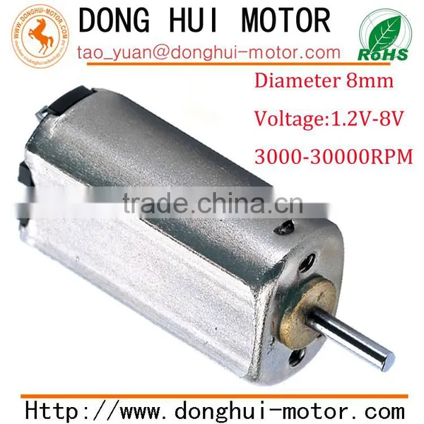 High Quality Diameter 8mm Precious Metal-brush Motors, Diameter 8mm Micro Motor photo-4