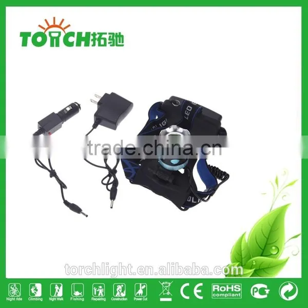 CRE E XM-L T6 LED Focus Headlight Headlamp 4-Mode 2000LM Zoomable Adjustable Light for Camping Hiking + Car Charger photo-4