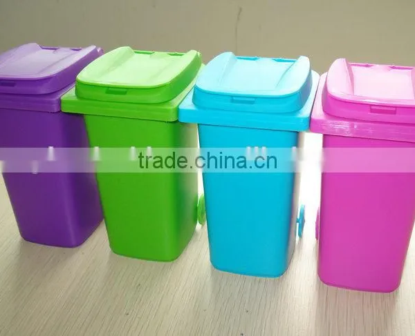 Plastic Mini Desktop Wheelie Bin Desk Tidy photo-4