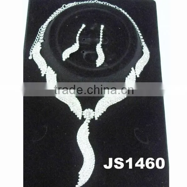 2014 Pakistani Rhinestone Necklace Earring Set Bridal Jewelry Set photo-6