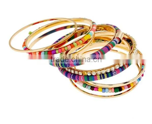 Ethnic Fusion Front Opening Bangle Handcraft Bead Bohemia Bracelet Jewelry Women photo-4