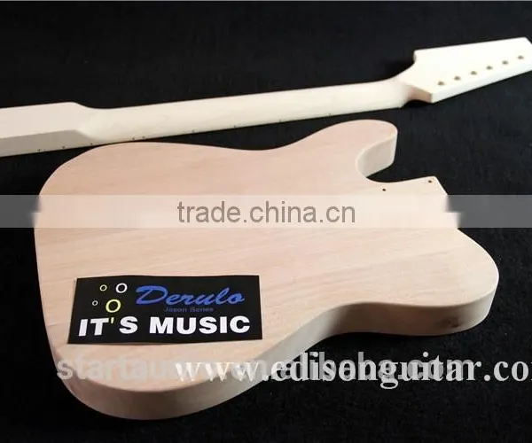 DIY Unfinished Electric Guitar Kits Solid A Level Mahagany Body MX-001 photo-5