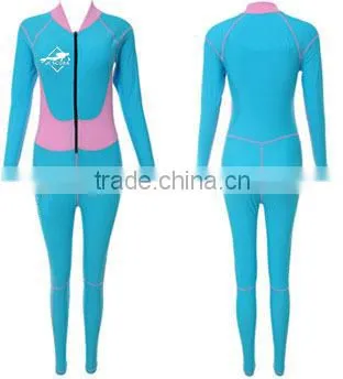 Long Sleeve Blue Diving Rash Guard Women's Blue Full Bikini Women's Blue Wetsuit for Diving photo-6