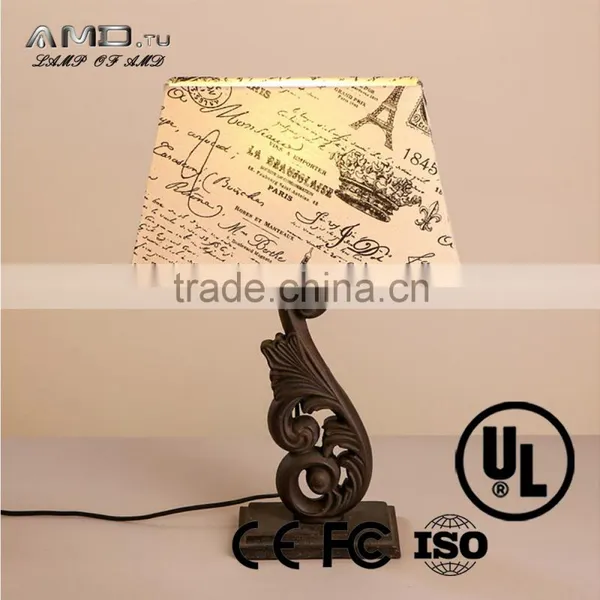 Europe Style Table Lamp Iron Fabric Source Light Residential Lighting photo-4