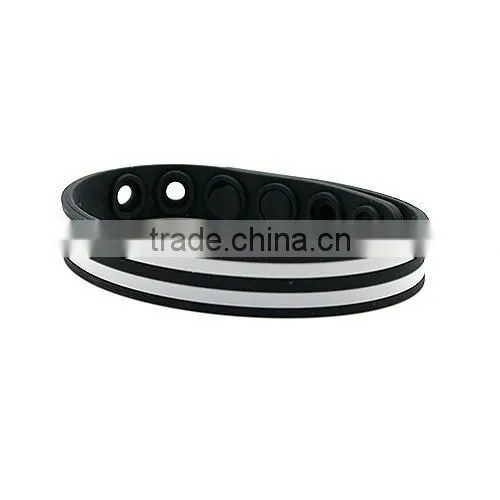 Noproblem Tourmaline Friendship Fashion Power Health Elastic Silicone Bracelet for Couple photo-4