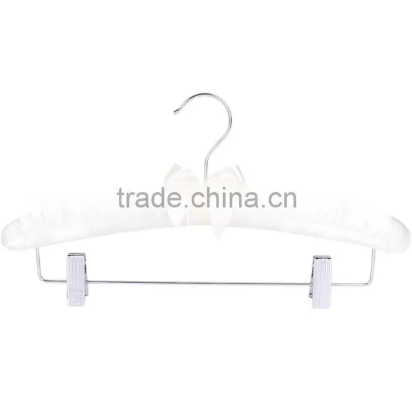 Fashion Hotel Clothes Satin Hanger With Fabric Cover /leave no Trace photo-4
