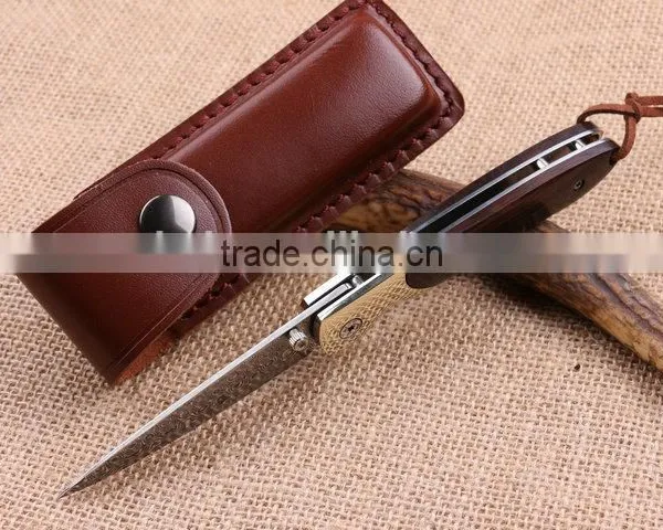 OEM Hunting Knife Application Custom Made Damascus Folding Knife photo-5