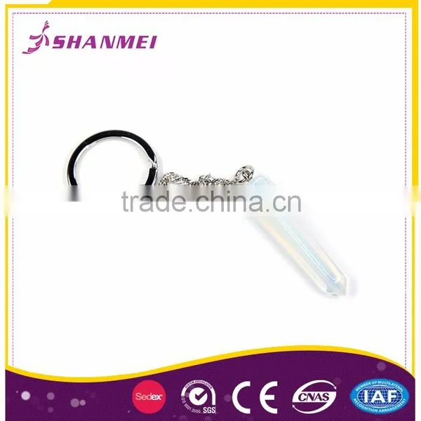 Custom Logo Gemstone Alloy Keychain Ring Factory photo-4
