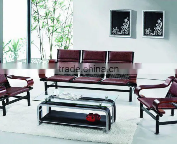 Hot Sale Leather Sofa Set Office Visitor Sofas photo-4