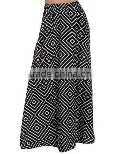 New Lady Women's Fashion Maxi Geometric Print Casual Long Pleated Party Skirt photo-6