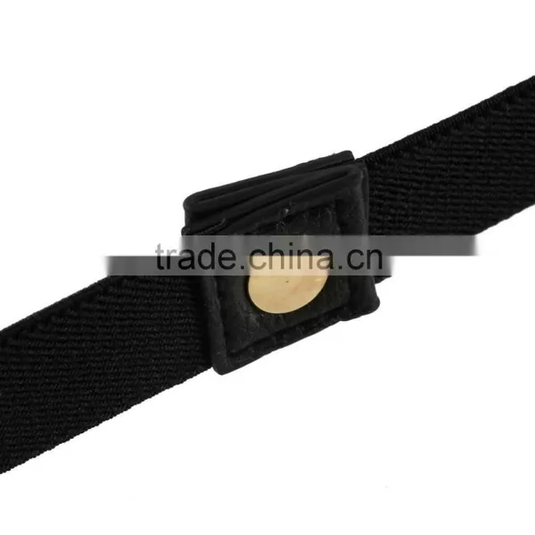 NEW Women Elastic Metal Waist Belt Metallic Bling Gold Plate Slim Simple Band photo-2