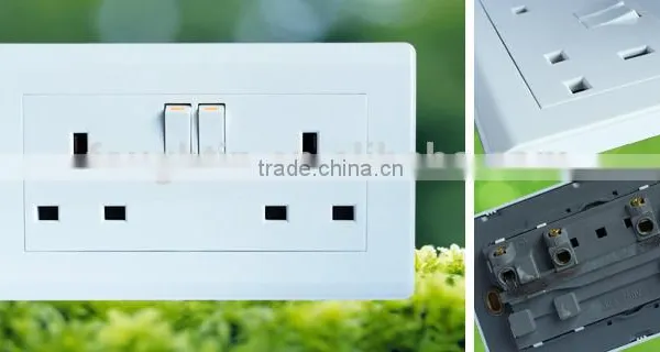 2gang Wall Switch Socket Plastic Plate Electrical Switches and Sockets photo-4