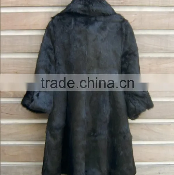 2015 New Arrival Long Rabbit Fur Coat for Women RC13 photo-4