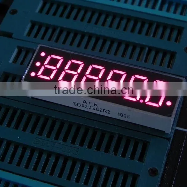 6 Digit 7 Segment Led Display With Red Color From ARKLED