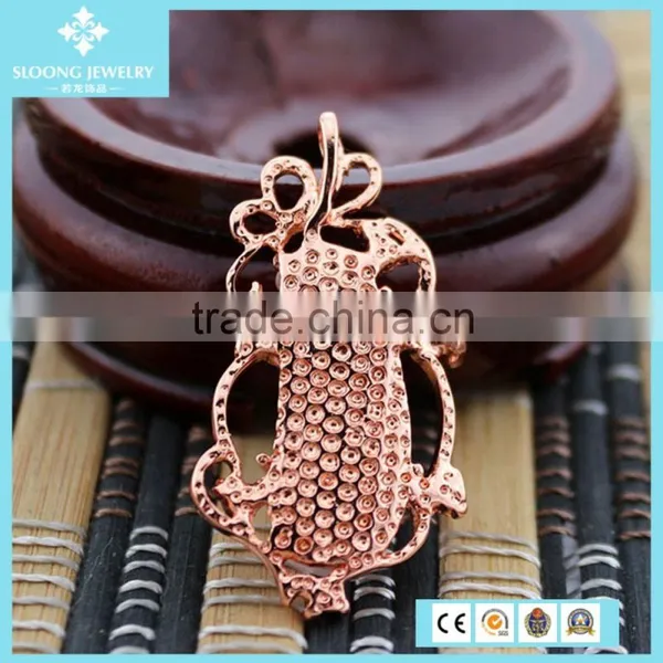 Insect Natural Quartz Rose Gold Colour State Charms Necklace Pendant Wholesale photo-3