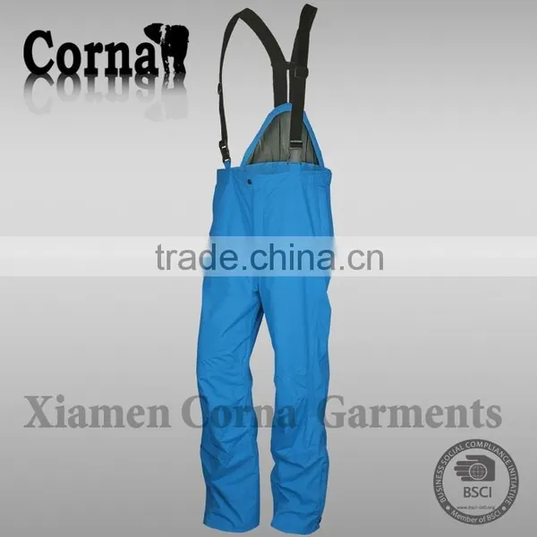 Fashonable Winter Blue Soft Polyester Warm Keeping Man Elastic Belt Ski Pants Multi Pocket Pants photo-2