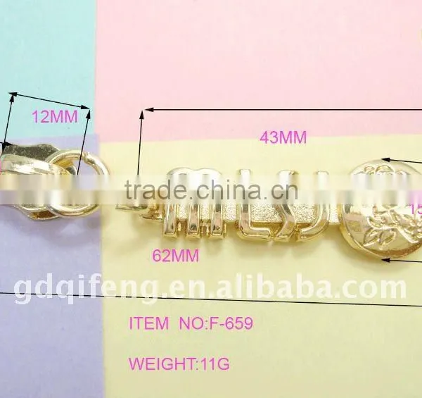 Qifeng Well Design Metal Zipper Puller Wtih Logo F-659