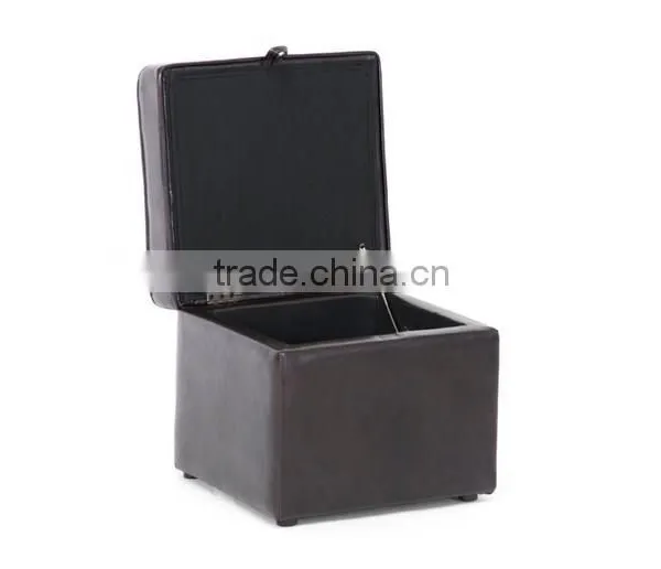 Brown Modern Ottoman Storage Ottoman